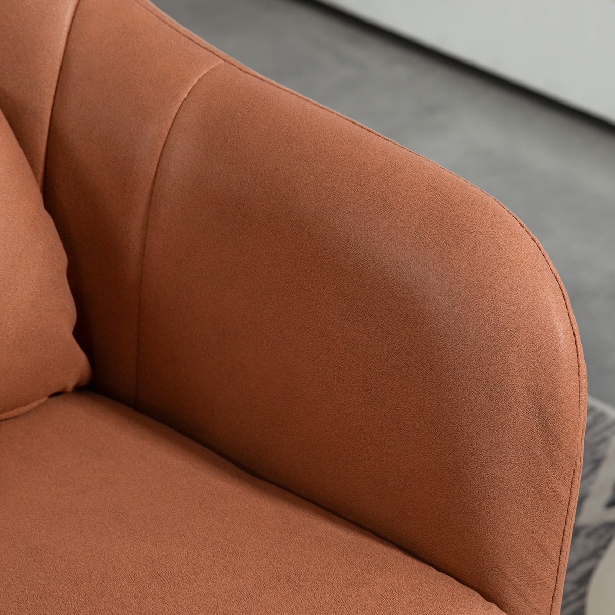 Accent Chair Tissu microfibre (100% marron, HOMCOM