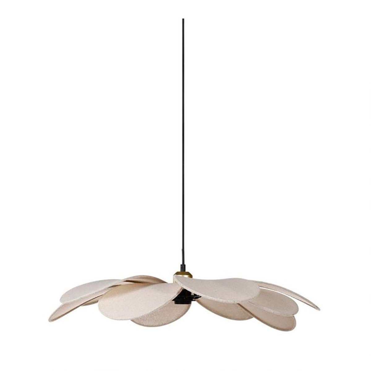 Suspension métal et lin Grande Margaux D90 blanc, DECORATIE