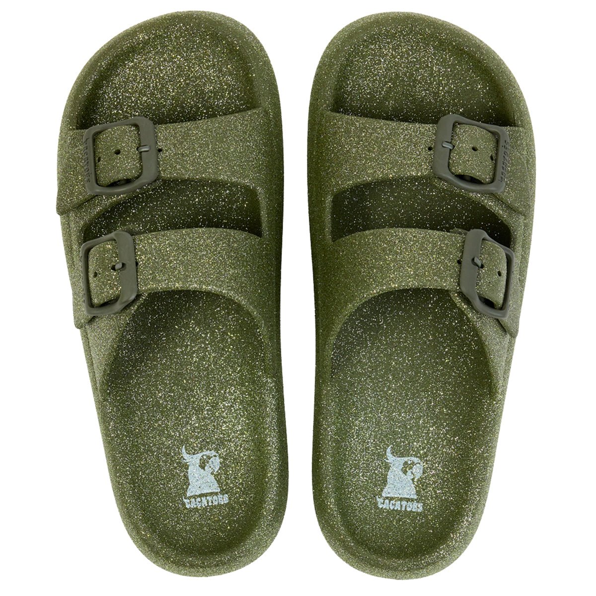 Sandales plates Enfant JESSY GLITTER - Kaki foncé - 29/30 kaki foncé, CACATOES