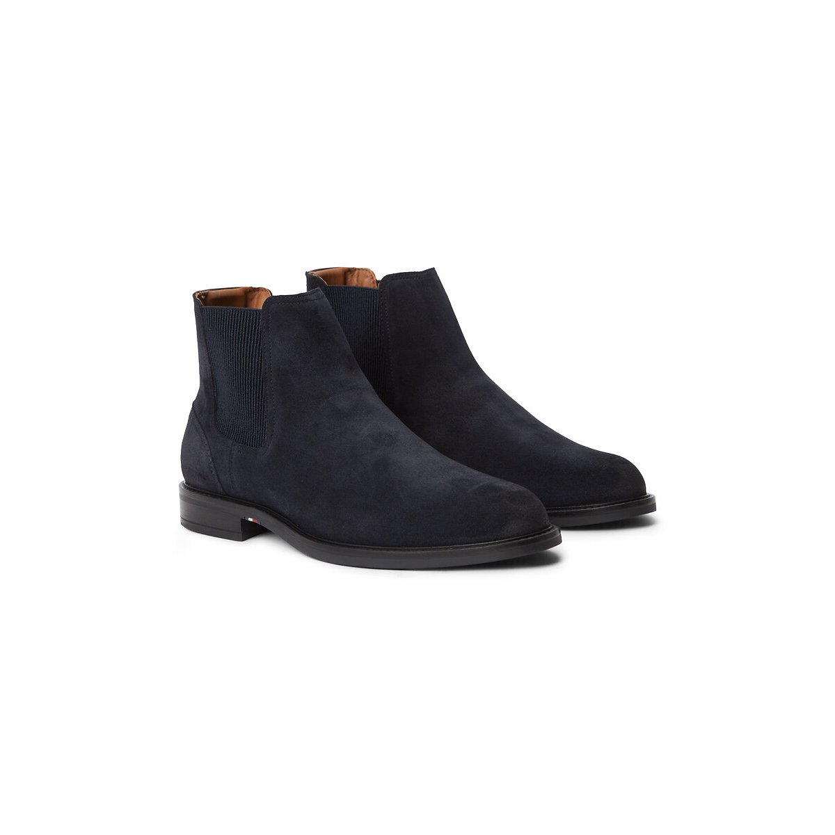 Bottines chelsea en cuir suède bleu marine, TOMMY HILFIGER