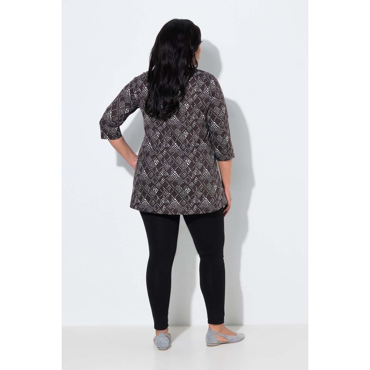 T-shirt long acajou, ULLA POPKEN