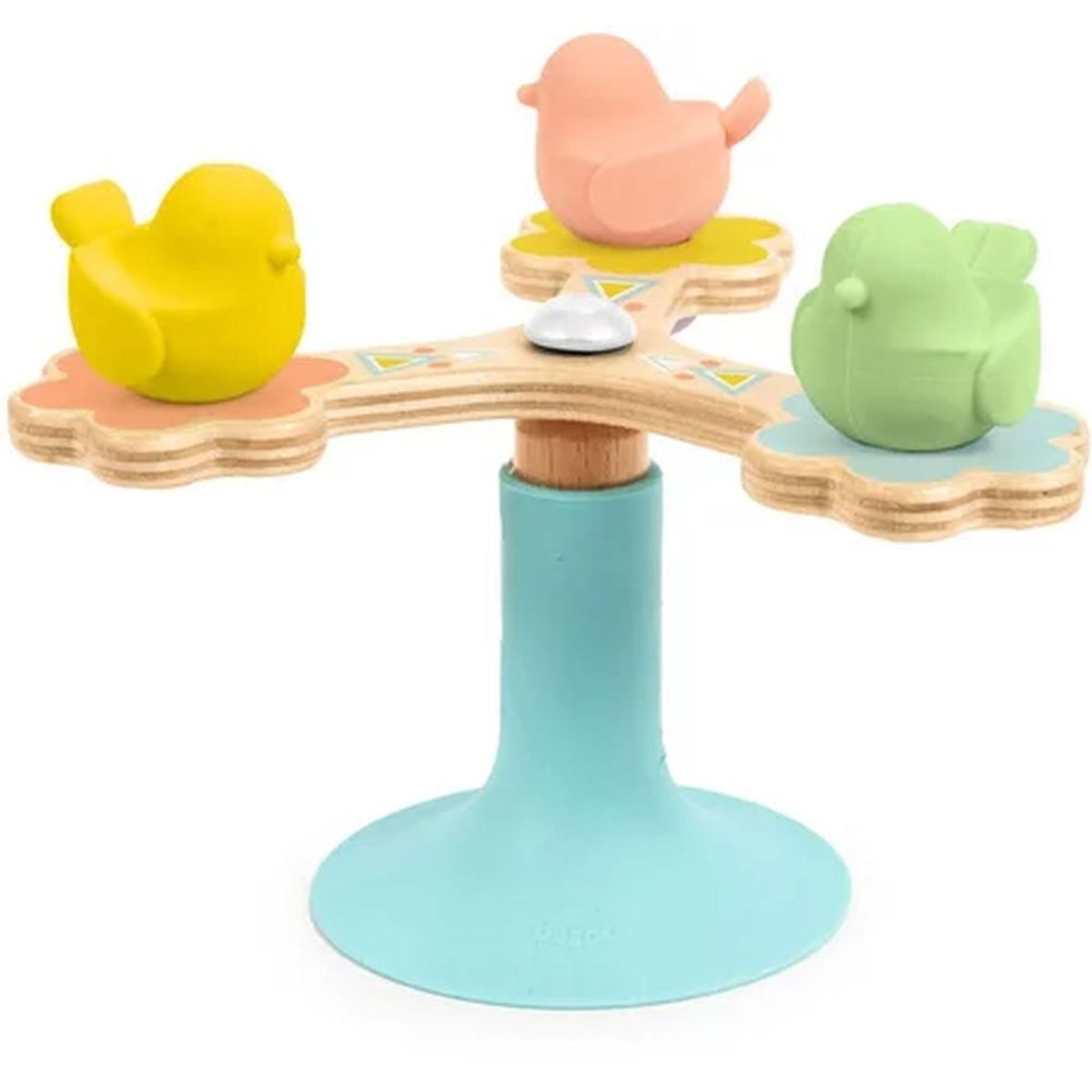 Jouet d'éveil rotatif à ventouse BabySpini multicolore, DJECO