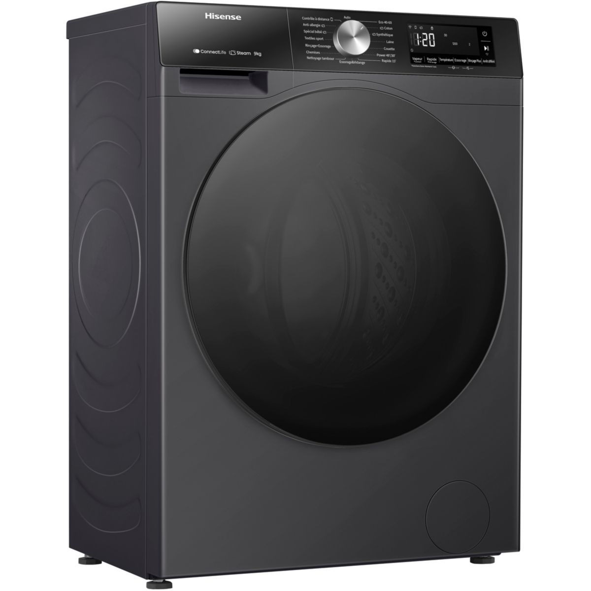 Lave linge hublot WF3S9043BB3 couleur unique, HISENSE
