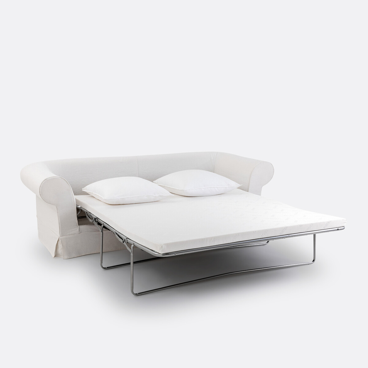 Canapé 2, 3 ou 4 places, convertible, déhoussable, en lin épais, ADELIA blanc, LA REDOUTE INTERIEURS