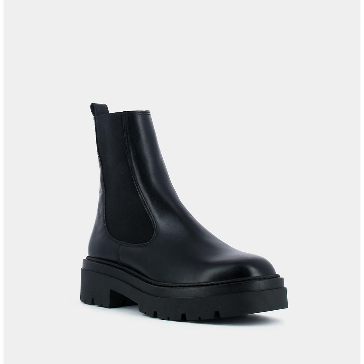Chelsea leren boots Picus zwart, JONAK