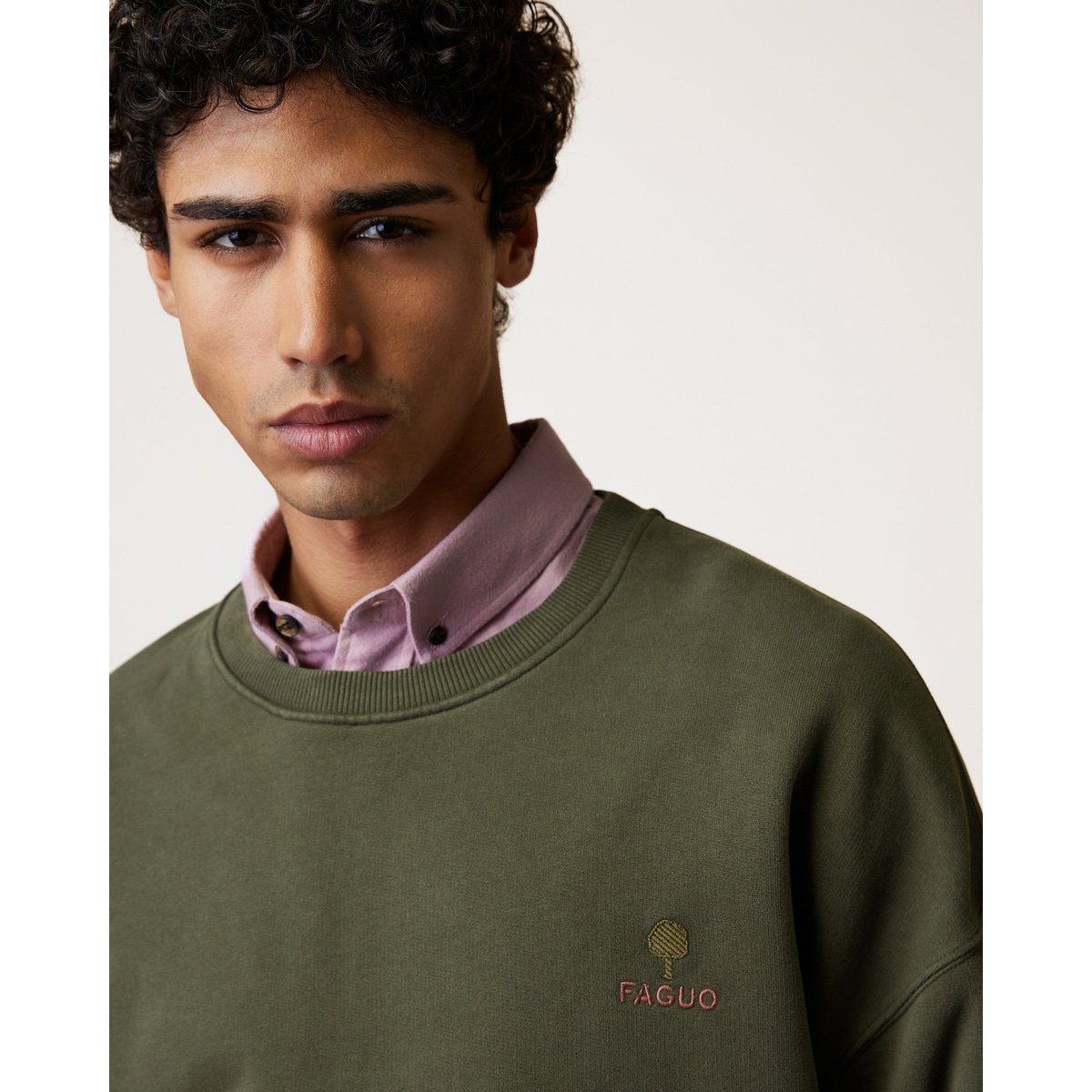 Sweat en molleton kaki, FAGUO