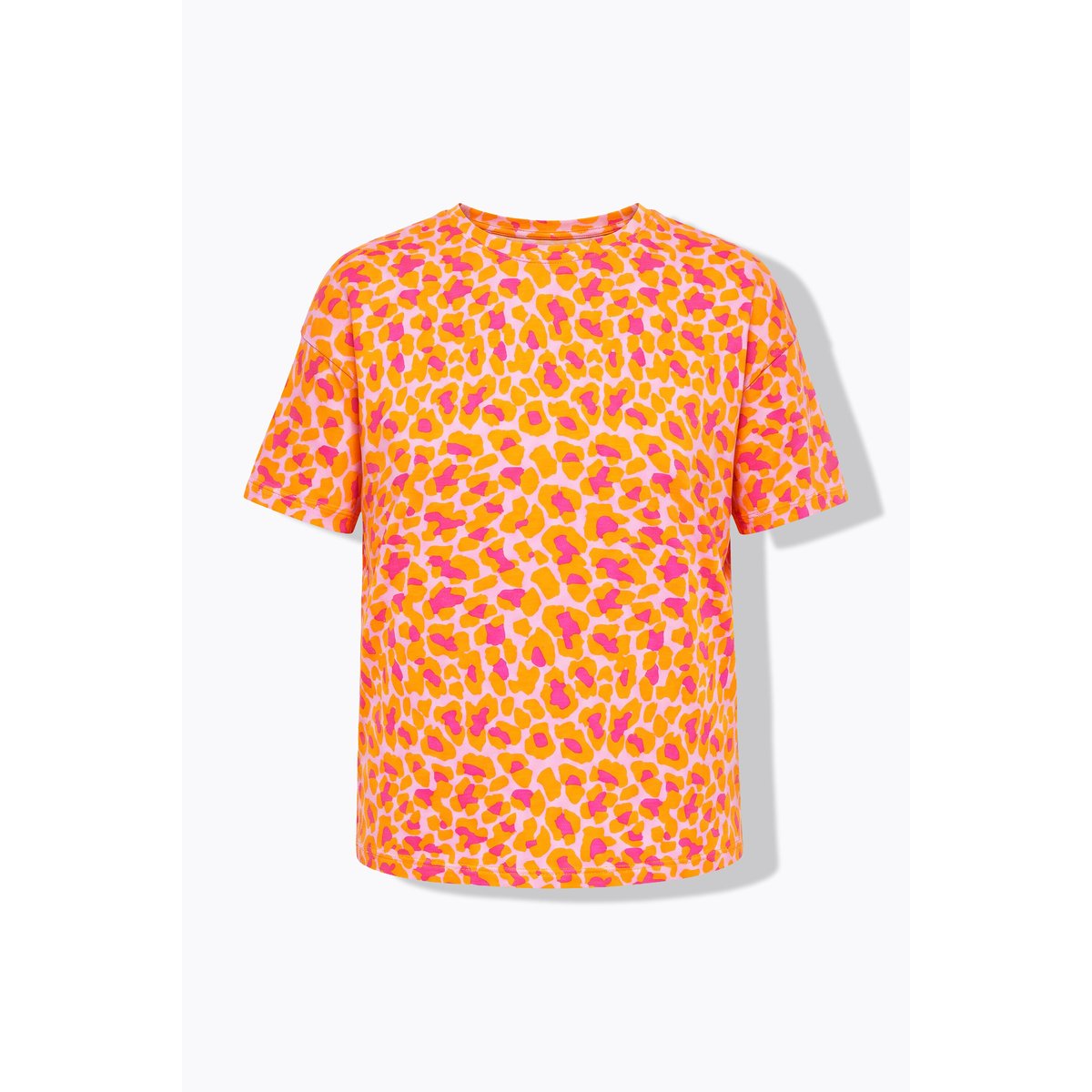 T-shirt oversize, imprimé léopard coloré orange, STUDIO UNTOLD