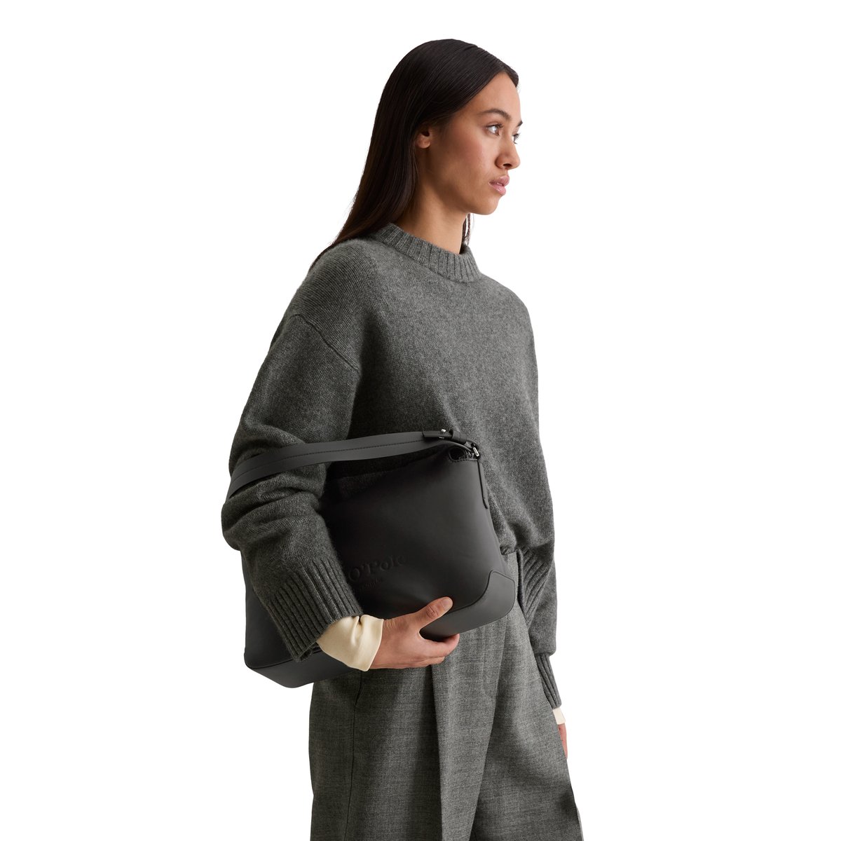 Sac à main en une alternative de cuir en polyester recyclé noir, MARC O'POLO