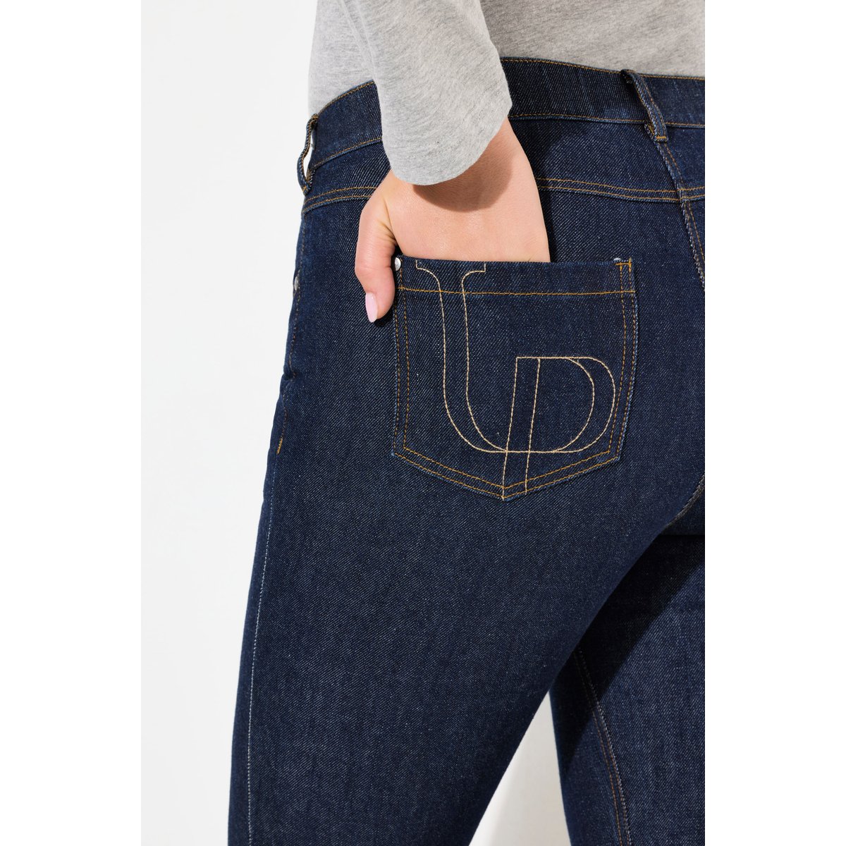 Jean Mary en denim extensible lavage rincé, ULLA POPKEN
