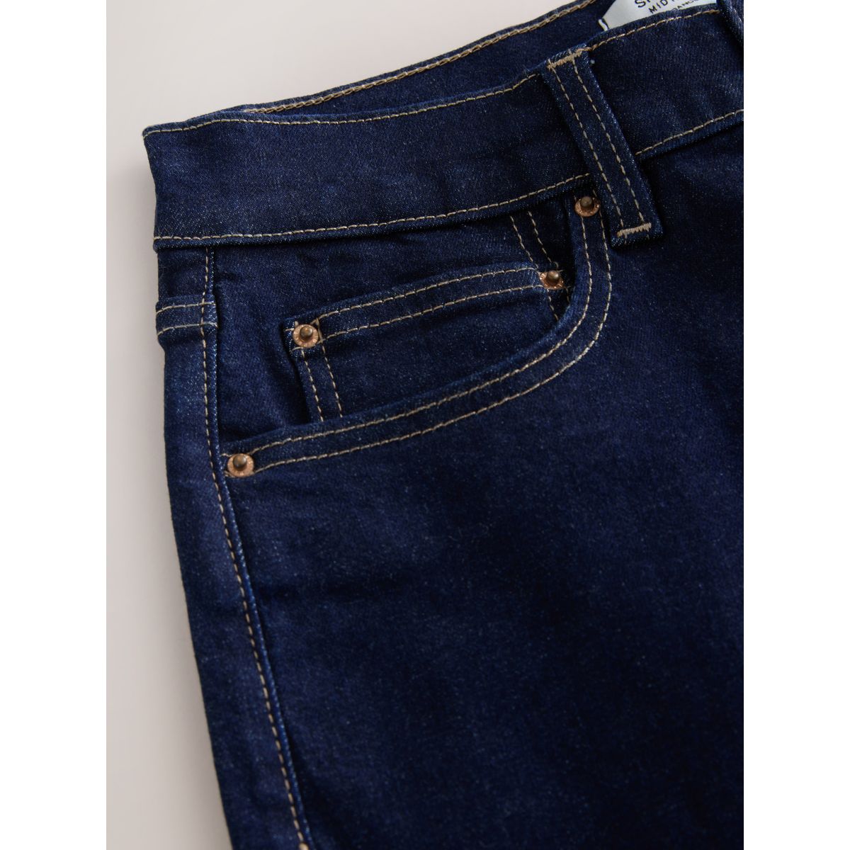 Jean skinny stretch à taille mi-haute délavage bleu, NEXT