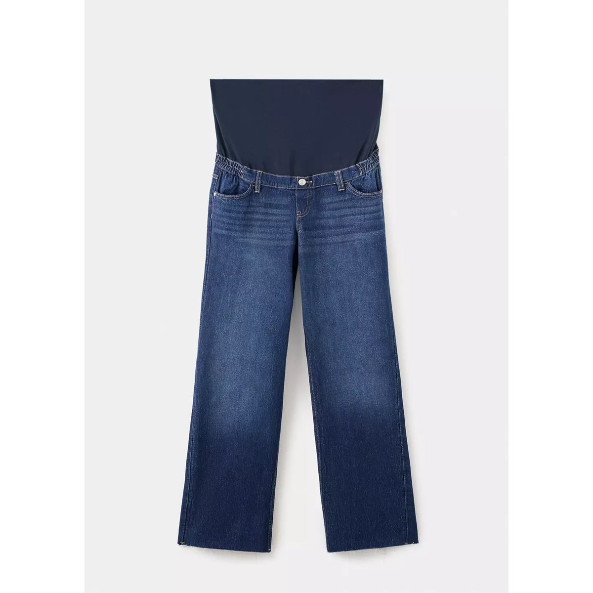 Jean large de grossesse bleu foncé, MANGO