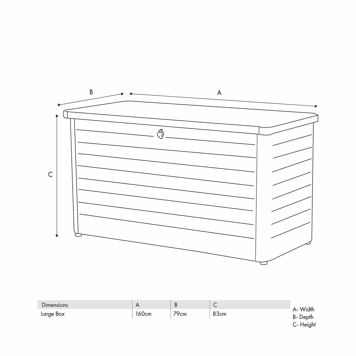 Rhode Island Large Steel Cushion Box black, SO'HOME