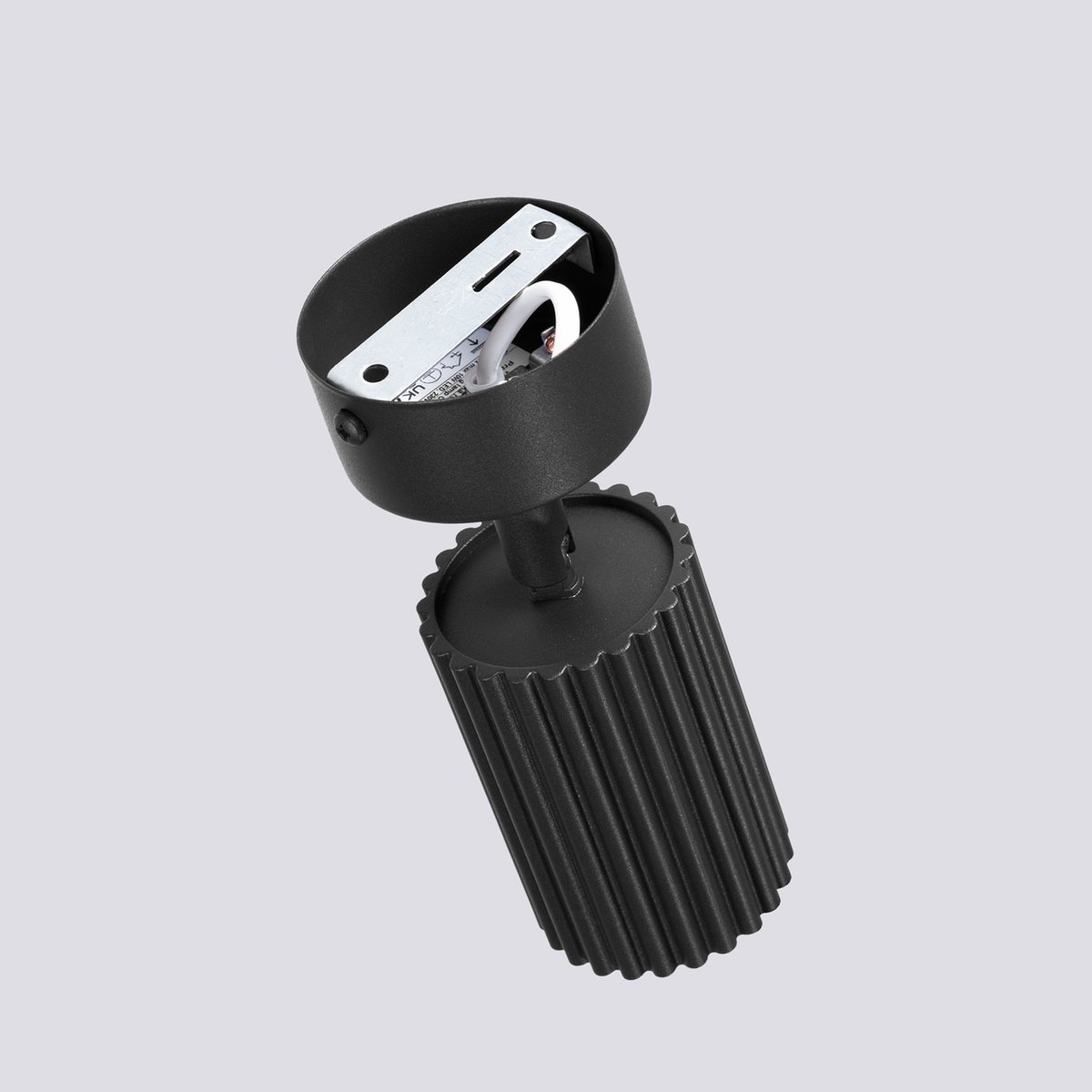 Plafonnier Aluminium Noir GU10 1 KARBON noir, EDEN