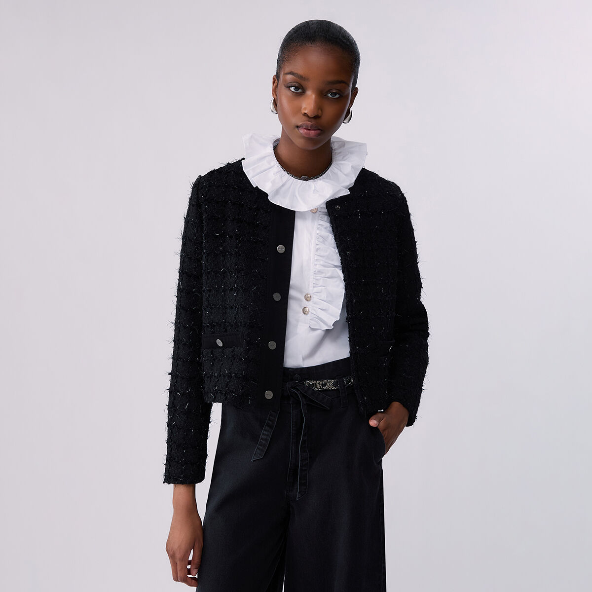 Veste en bouclé noir, LIU JO