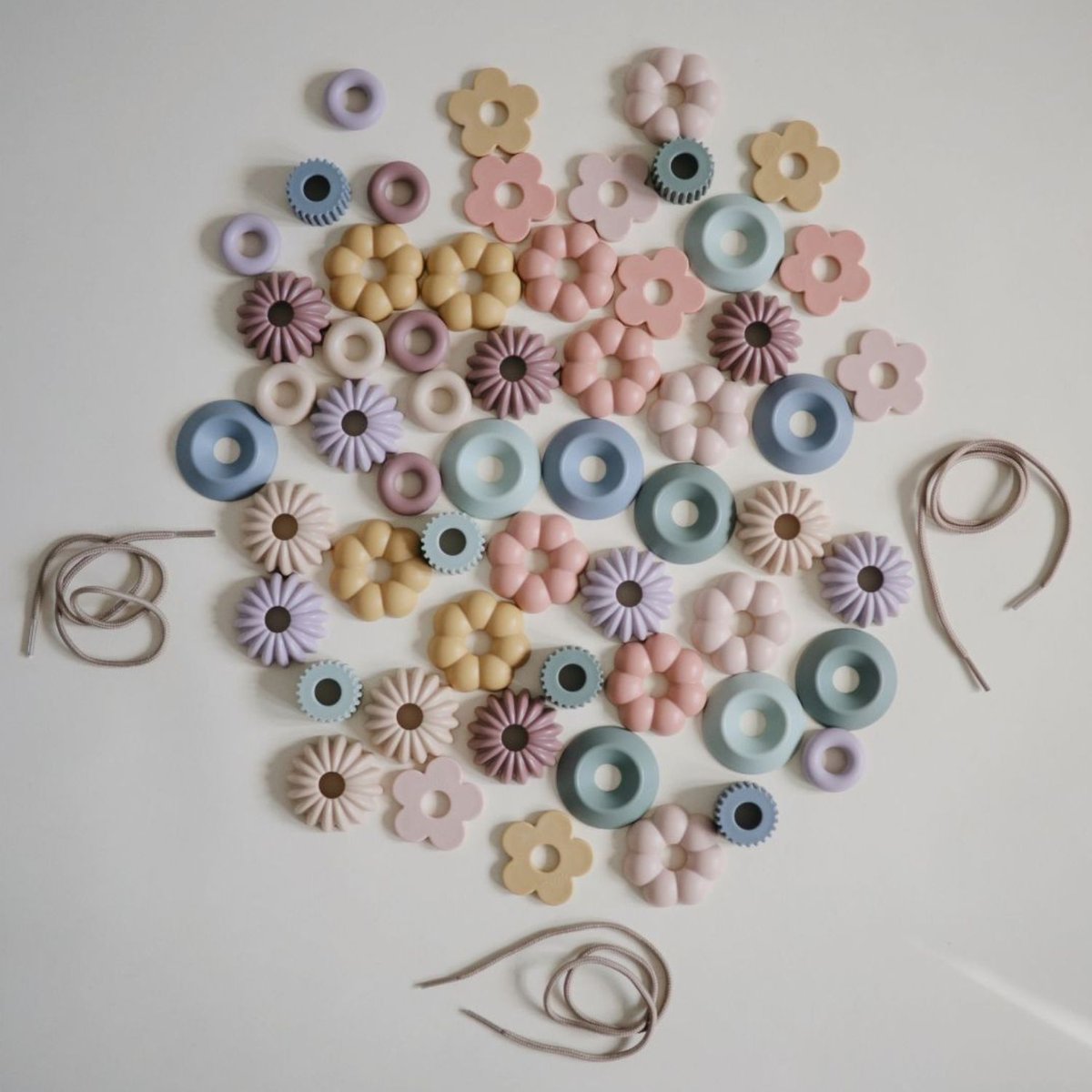 Ensemble de laçage de perles multicolore, MUSHIE