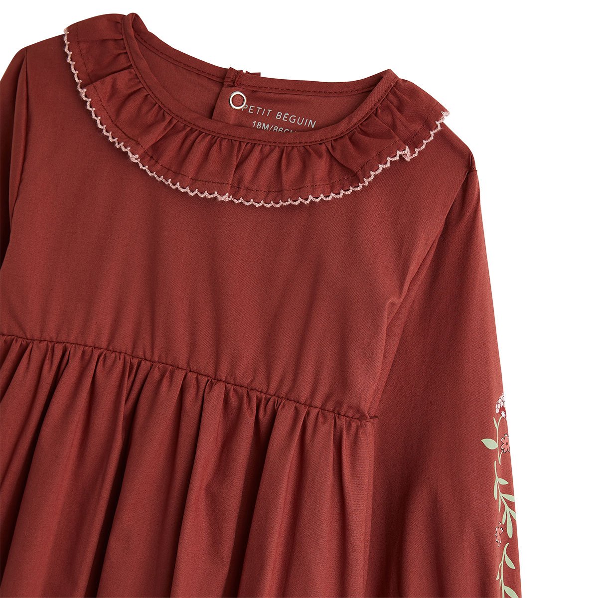 Robe enfant en popeline Harmony rose, PETIT BEGUIN