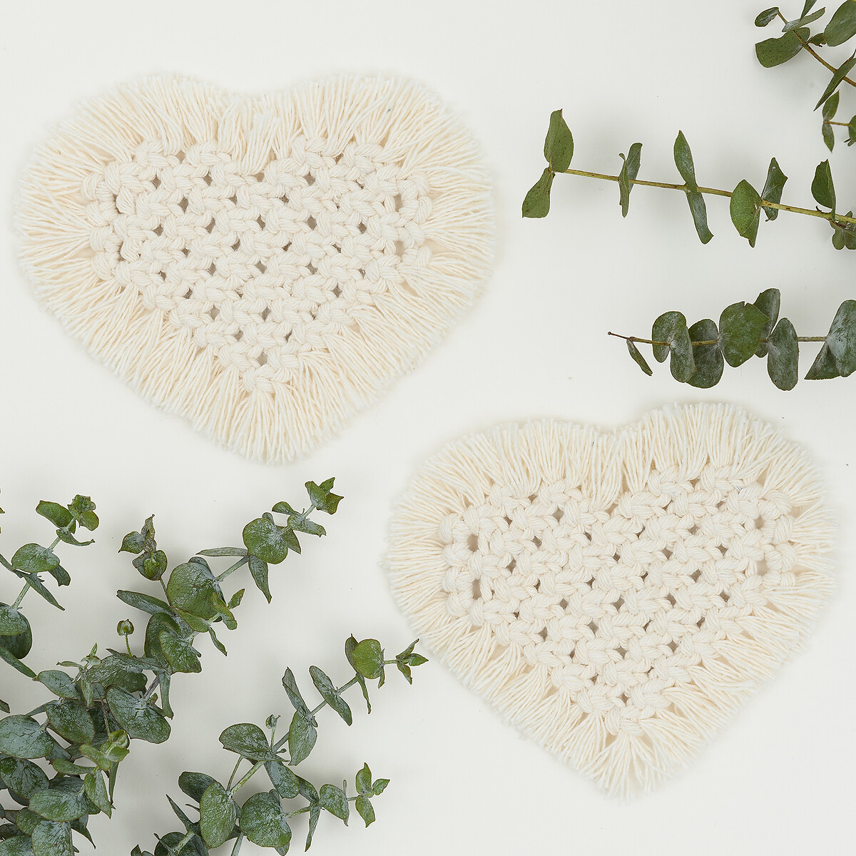 Base para copos Paixão, conjunto de 2, Klumba branco, KLUMBA
