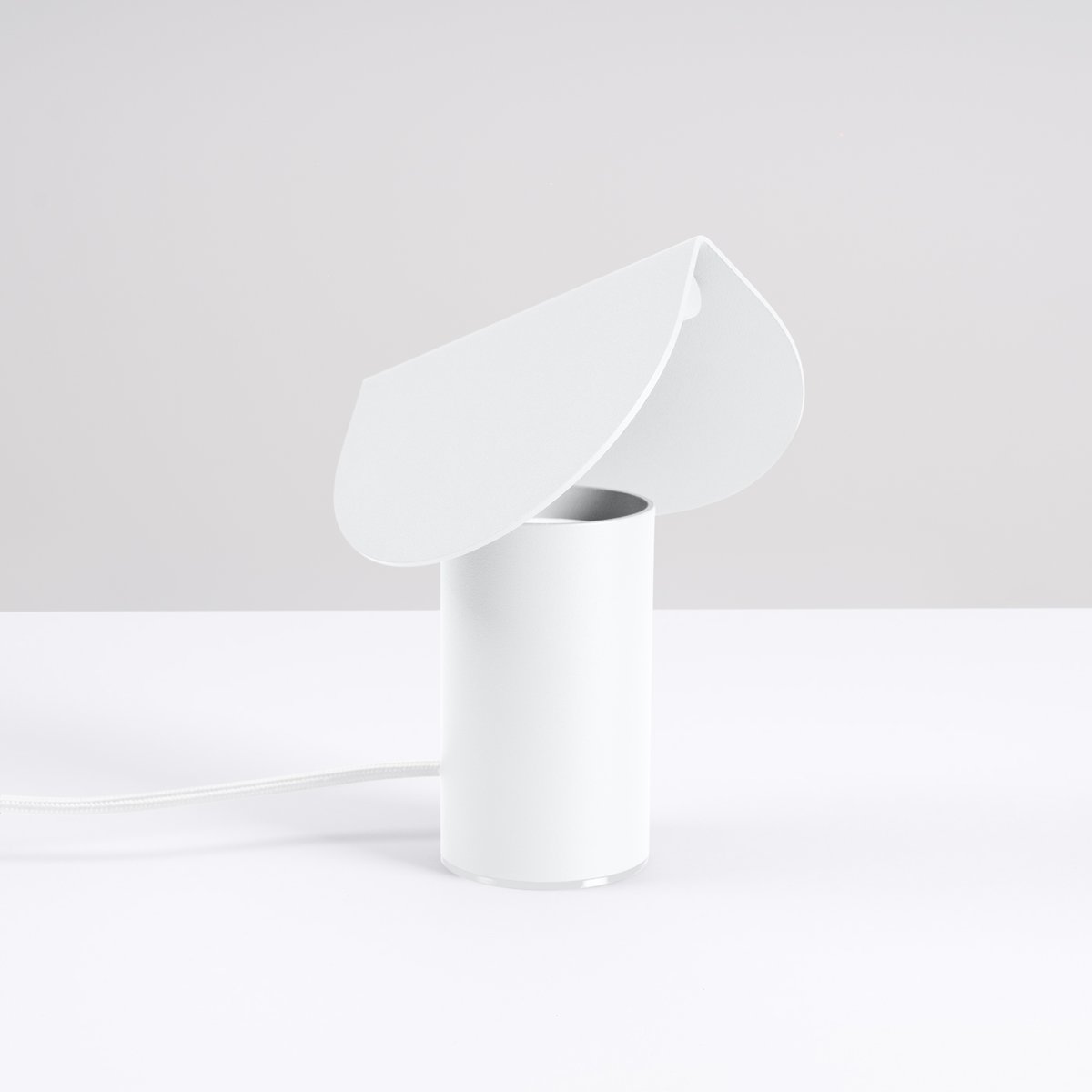 Lampe de bureau Aluminium Blanc LED 1 Biscuit blanc, EDEN