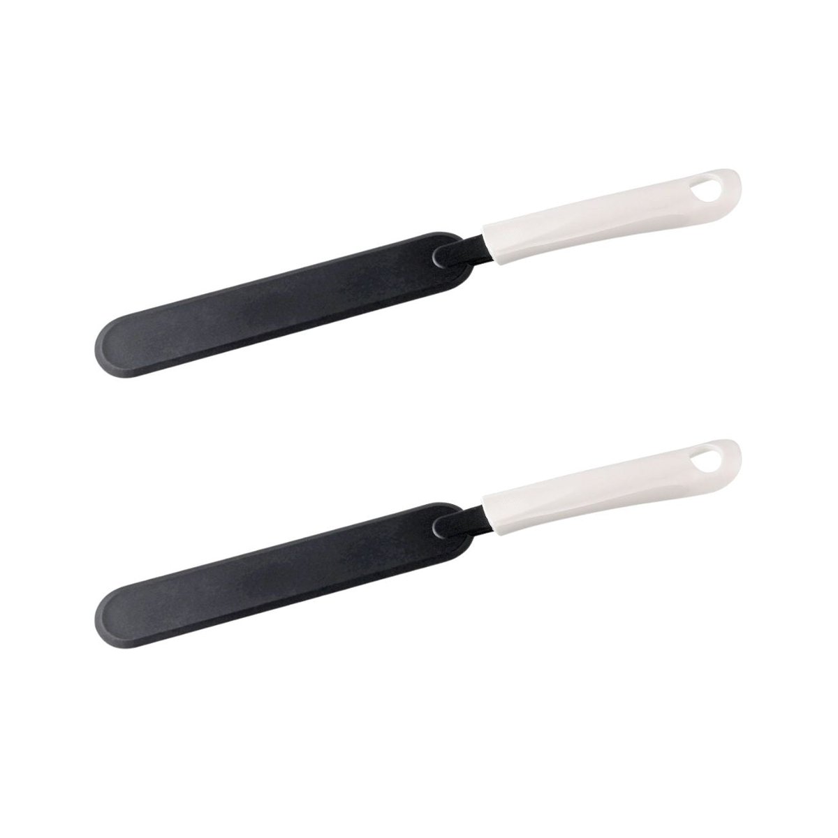 Set de 2 ustensiles de cuisine spatule crêpes ARCADALINA blanc|noir, FACKELMANN