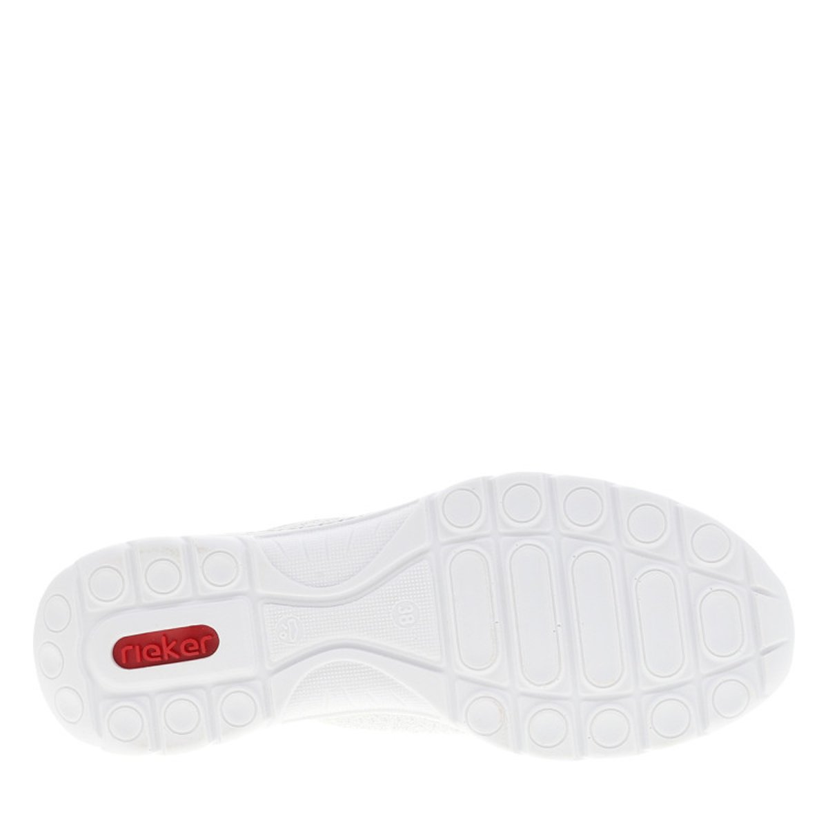 Baskets running écrues à talon plat avec une fermeture slip-on blanc, RIEKER