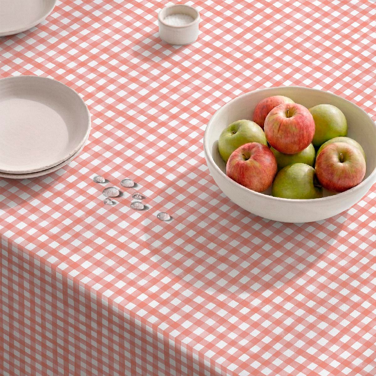 Nappe anti-taches Avignon Rose - 100% coton - rose, NAF NAF HOME
