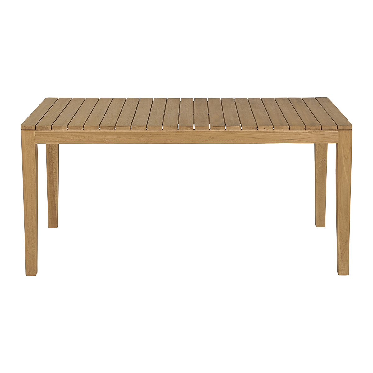 Table de jardin rectangulaire en bois teck massif L160 cm UBUD couleur unique, MILIBOO