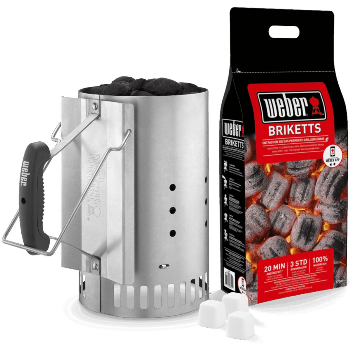 Cheminée barbecue Kit d'allumage couleur unique, WEBER