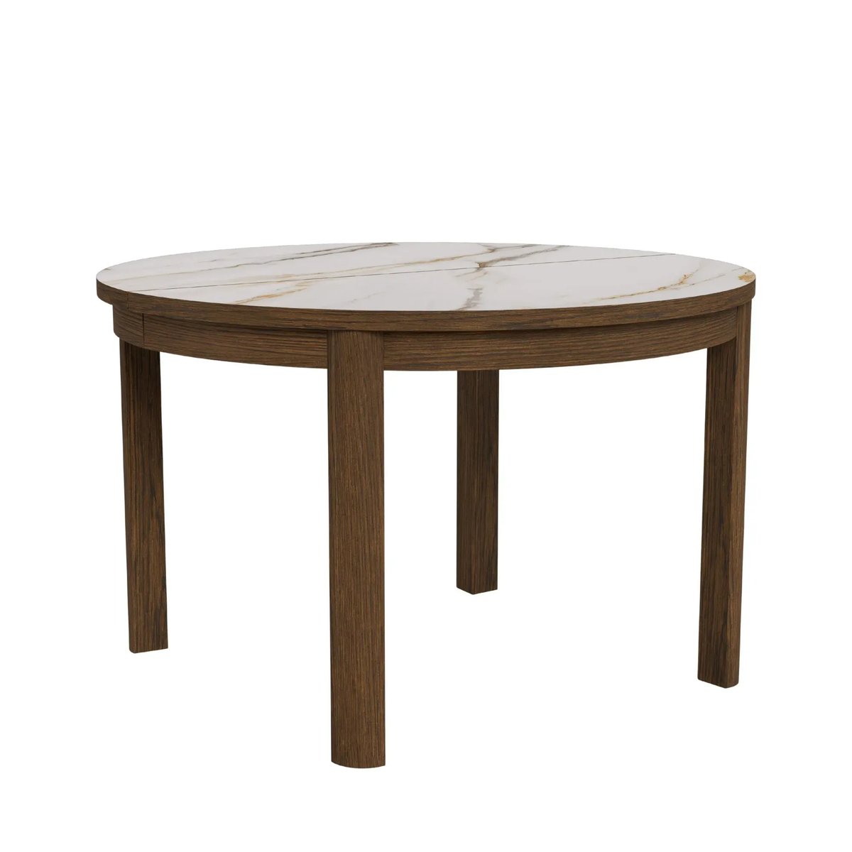 Table en céramique et chêne fumé 4 places D120 - SIMONE beige, HELLIN, DEPUIS 1862