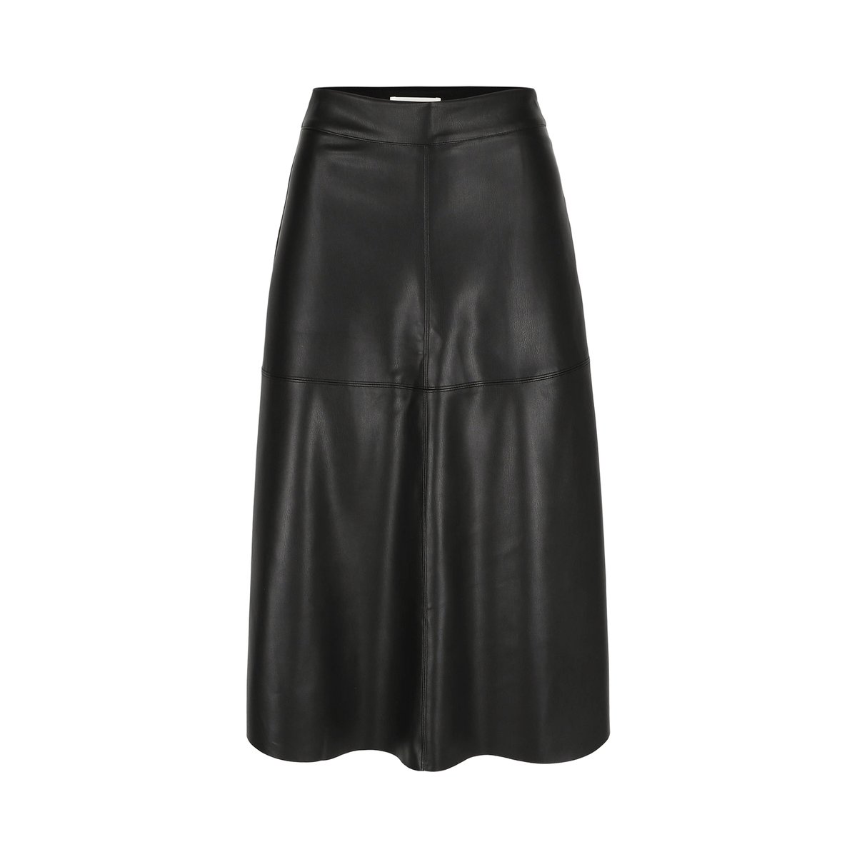 Jupe midi effet cuir noir, LOLALIZA