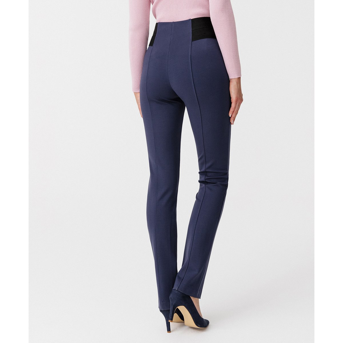 Pantalon maille milano stretch bleu marine, DAMART