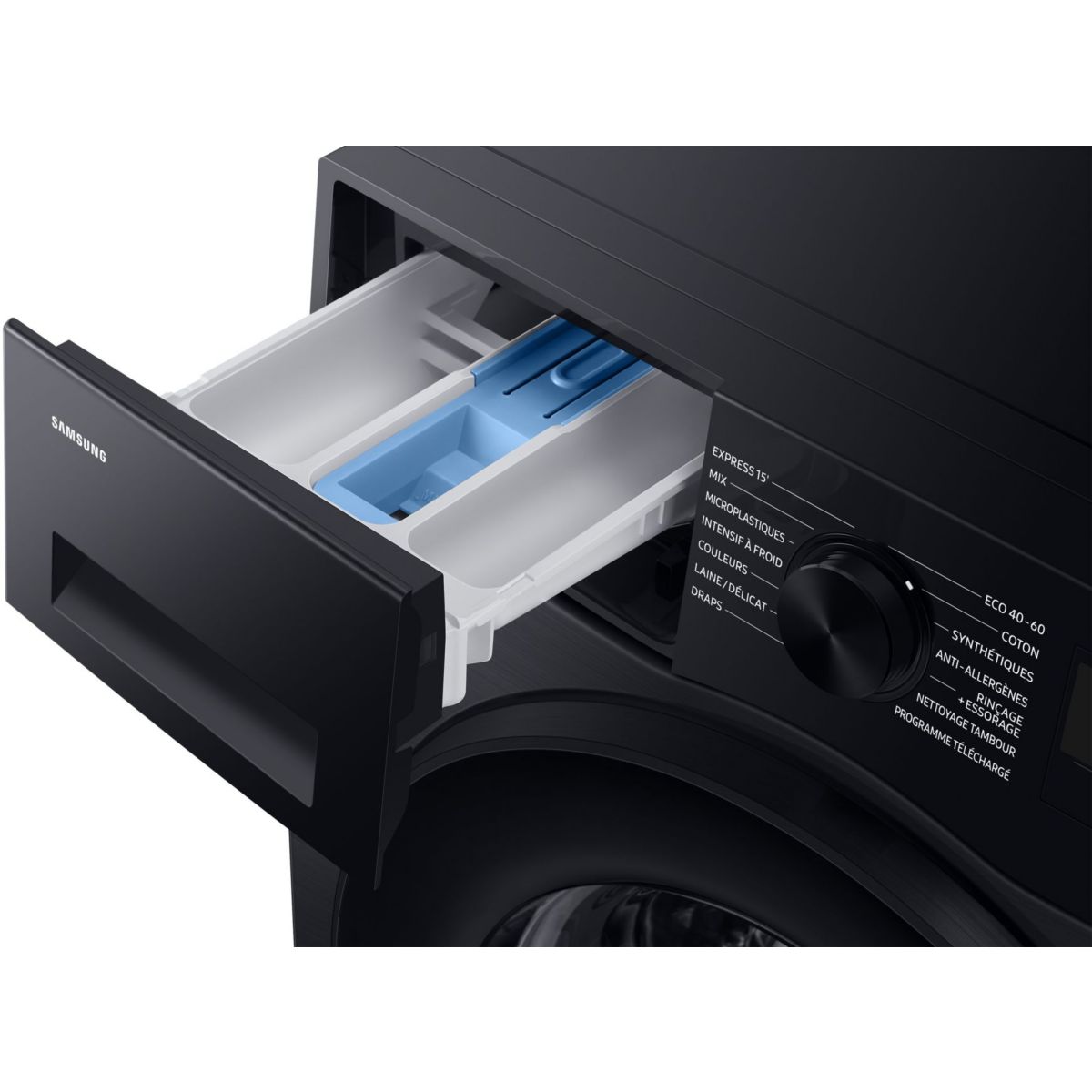 Lave linge hublot WW90CGC04DAB - 9 kg - 1400 tr/min - Classe A - Moteur induction - Connecté WiFi - Noir noir, SAMSUNG