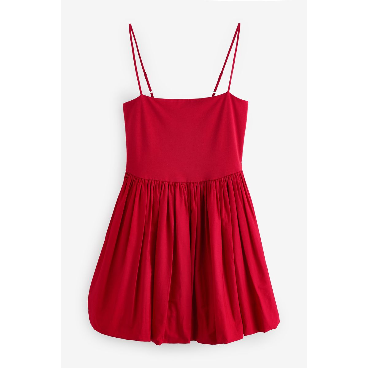 Robe courte à ourlet boule rouge, NEXT