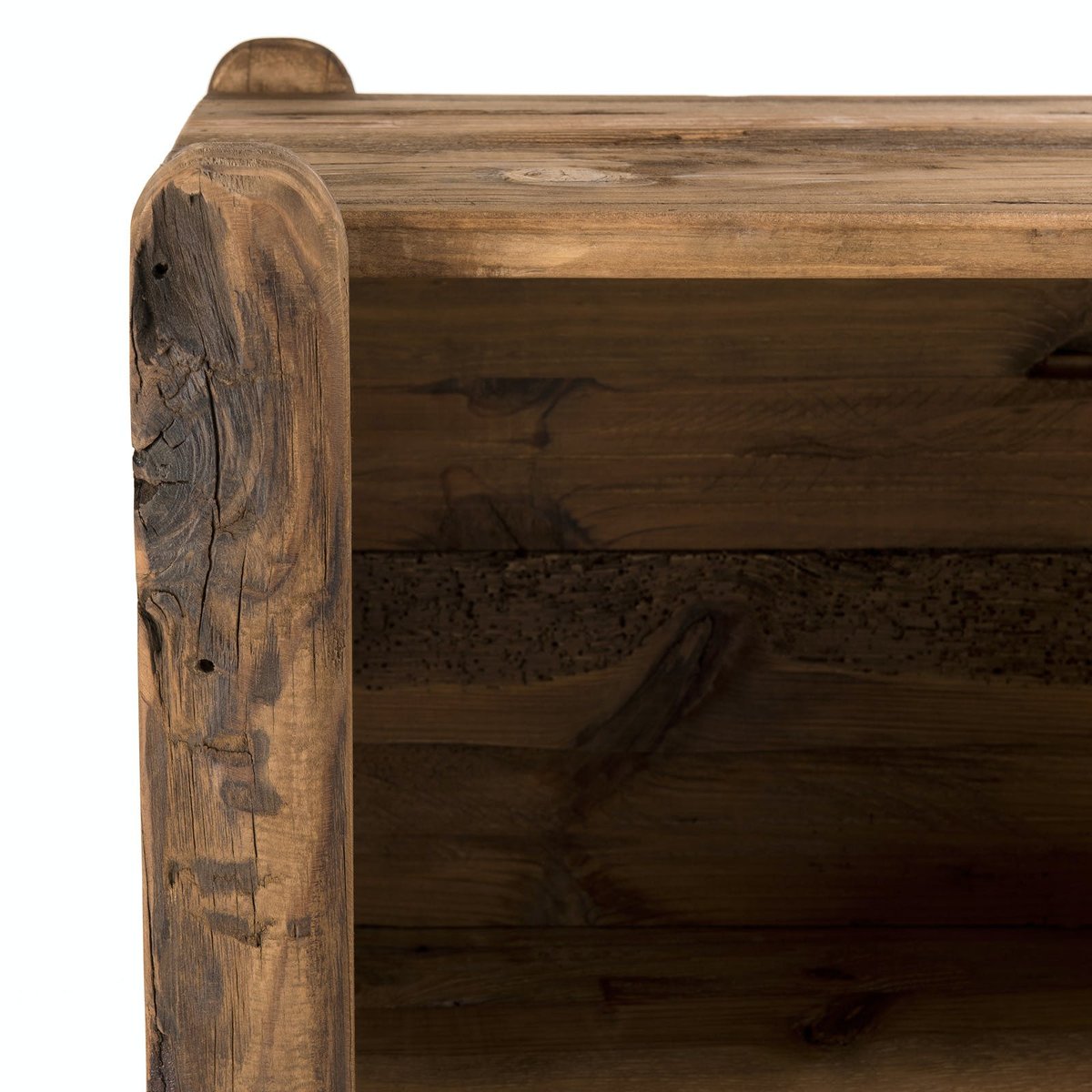 Meuble à chaussures en bois de pin recyclé DENVER bois naturel, PIER IMPORT