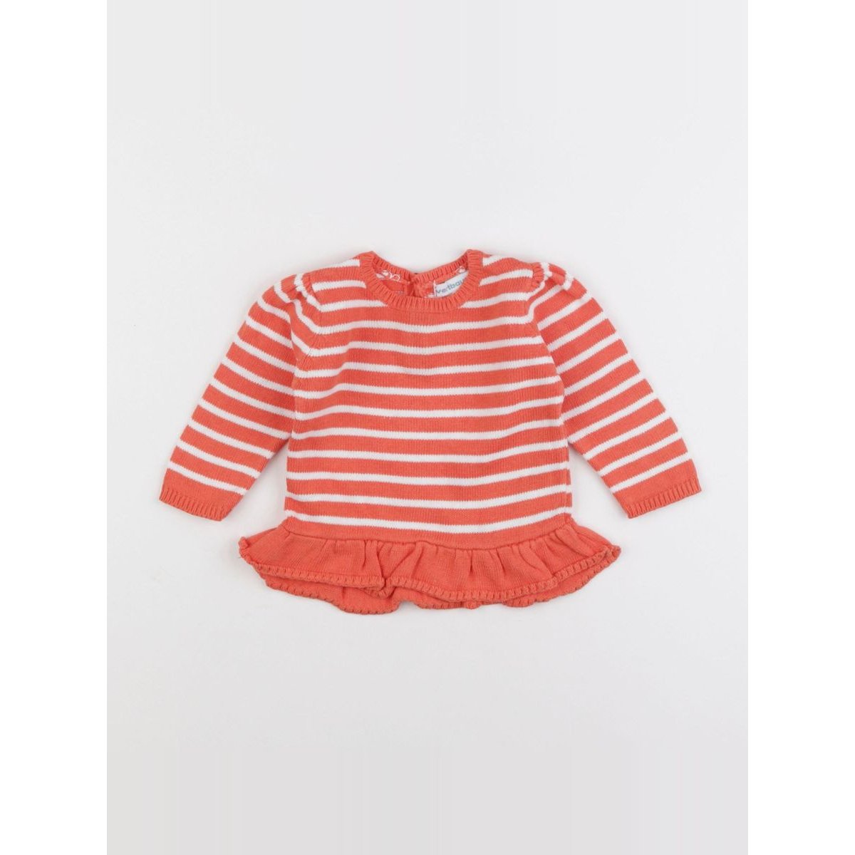 Pull - Très bon état blanc, orange, VERTBAUDET
