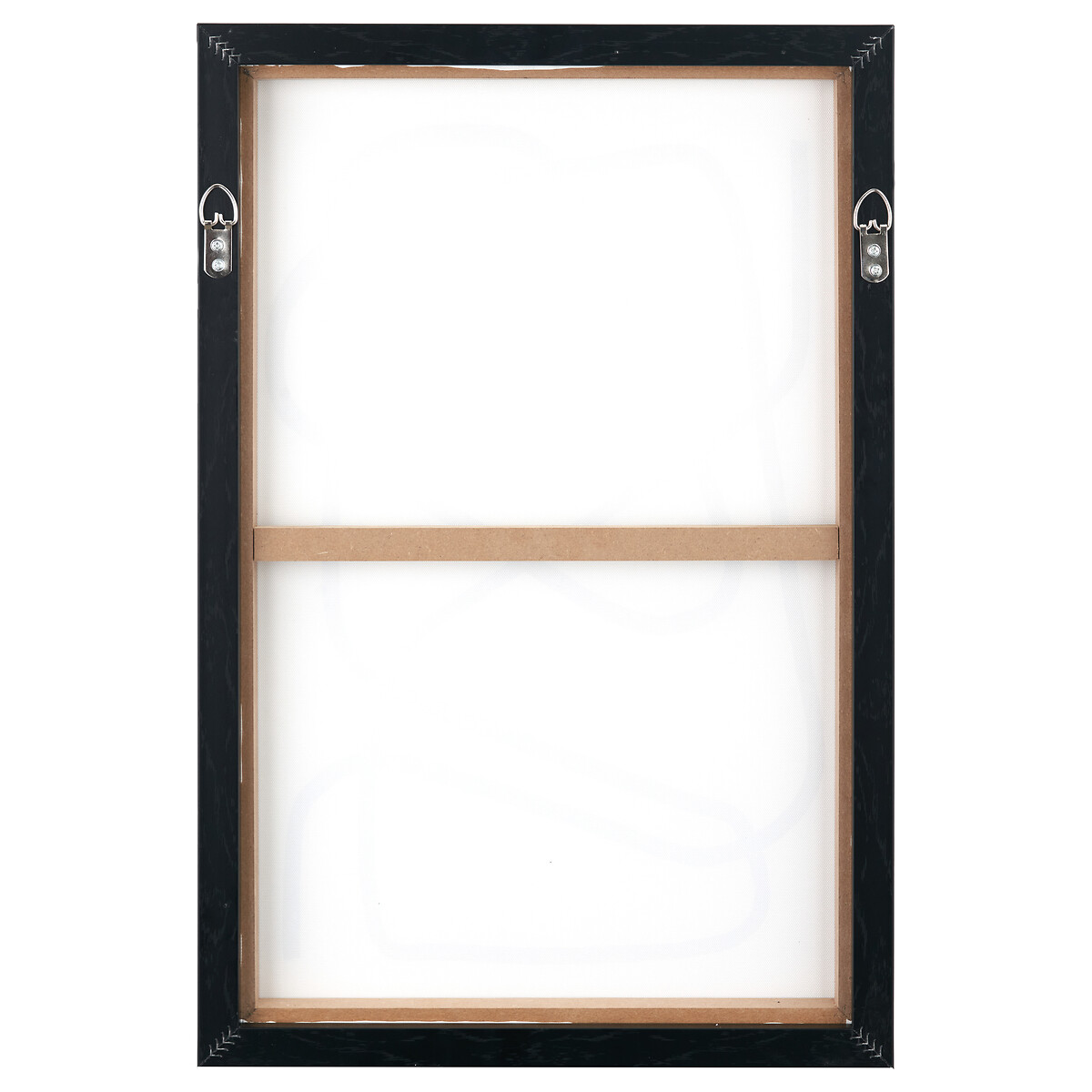 Set of 2 60 x 40cm Black Squiggle Print Canvases with Black Frames black/white, ÉDITÉ