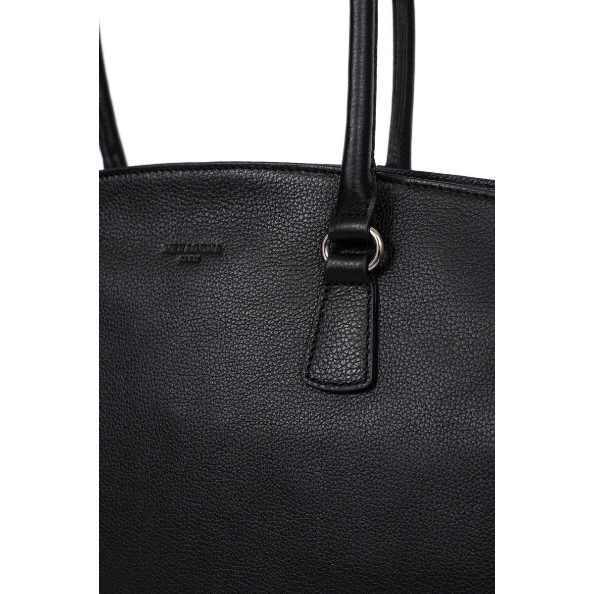 Sac cabas porté épaule AURORE noir, HEXAGONA