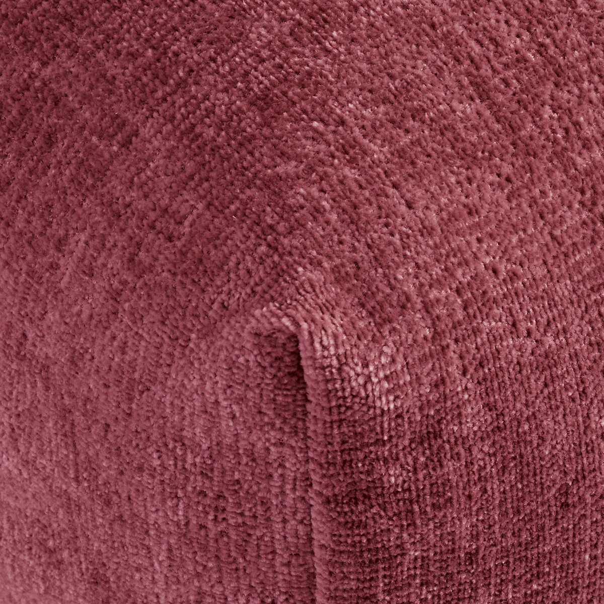 Pouf, velours épais, L83 cm, Nuria lie de vin, LA REDOUTE INTERIEURS