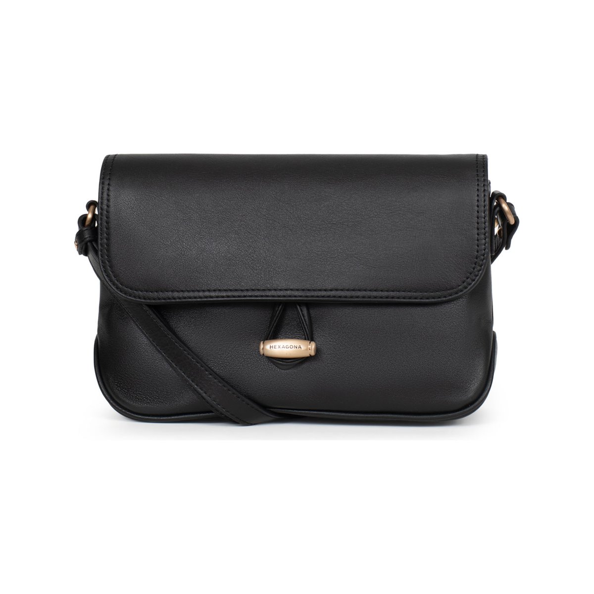 Sac porté travers  TAIMA noir, HEXAGONA