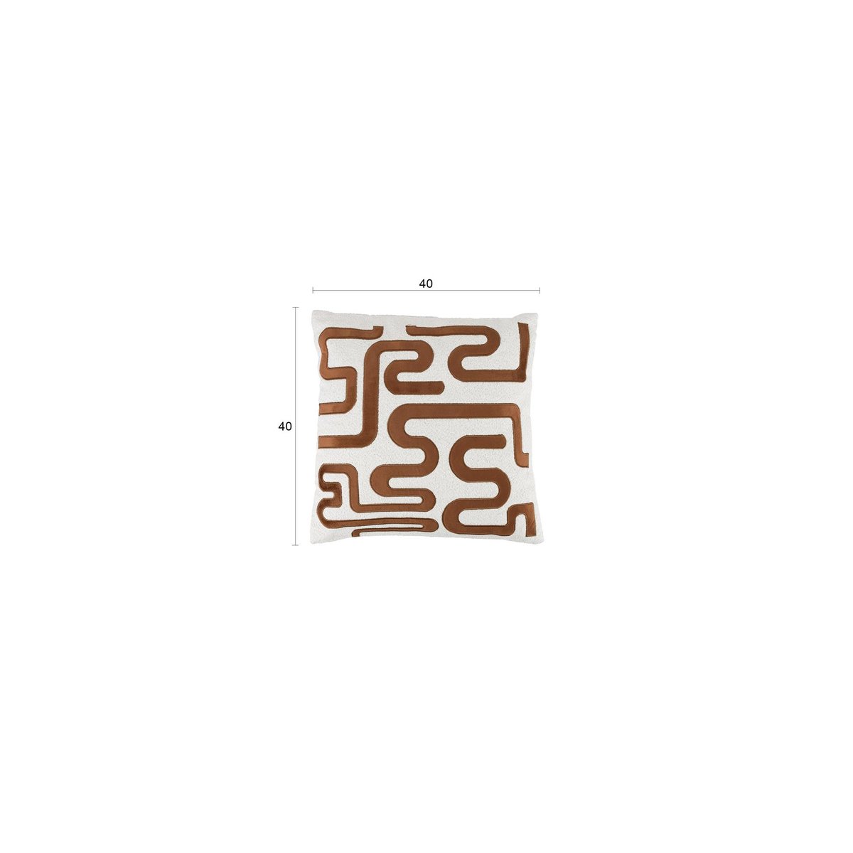 Coussin en tissu, AYUR marron, BOITE A DESIGN