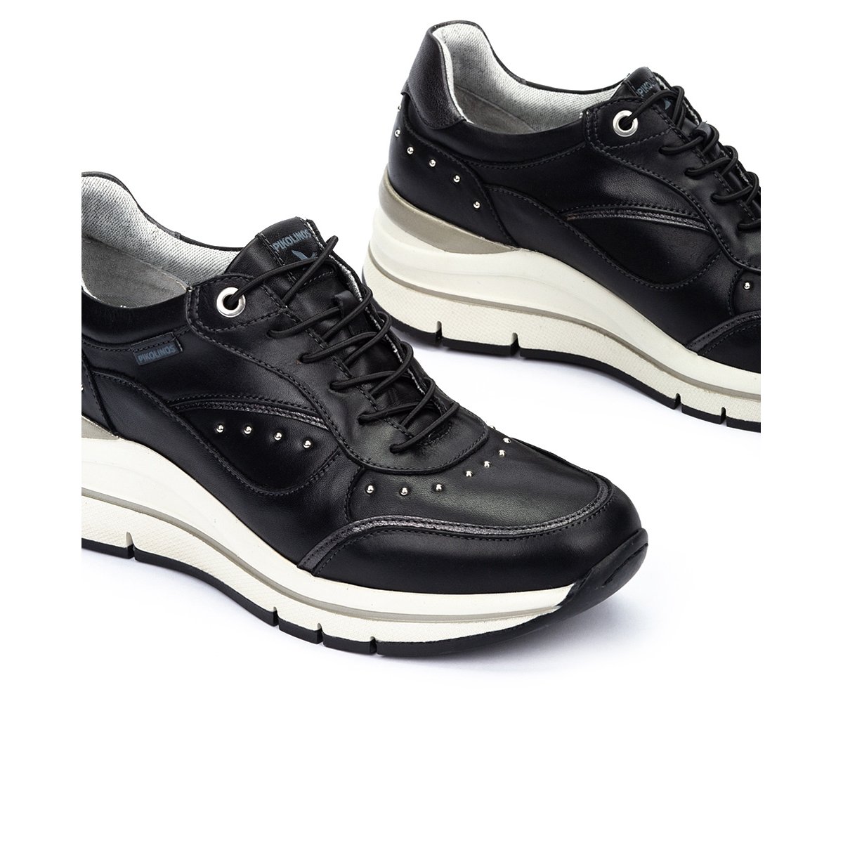 Baskets cuir Girona black, PIKOLINOS