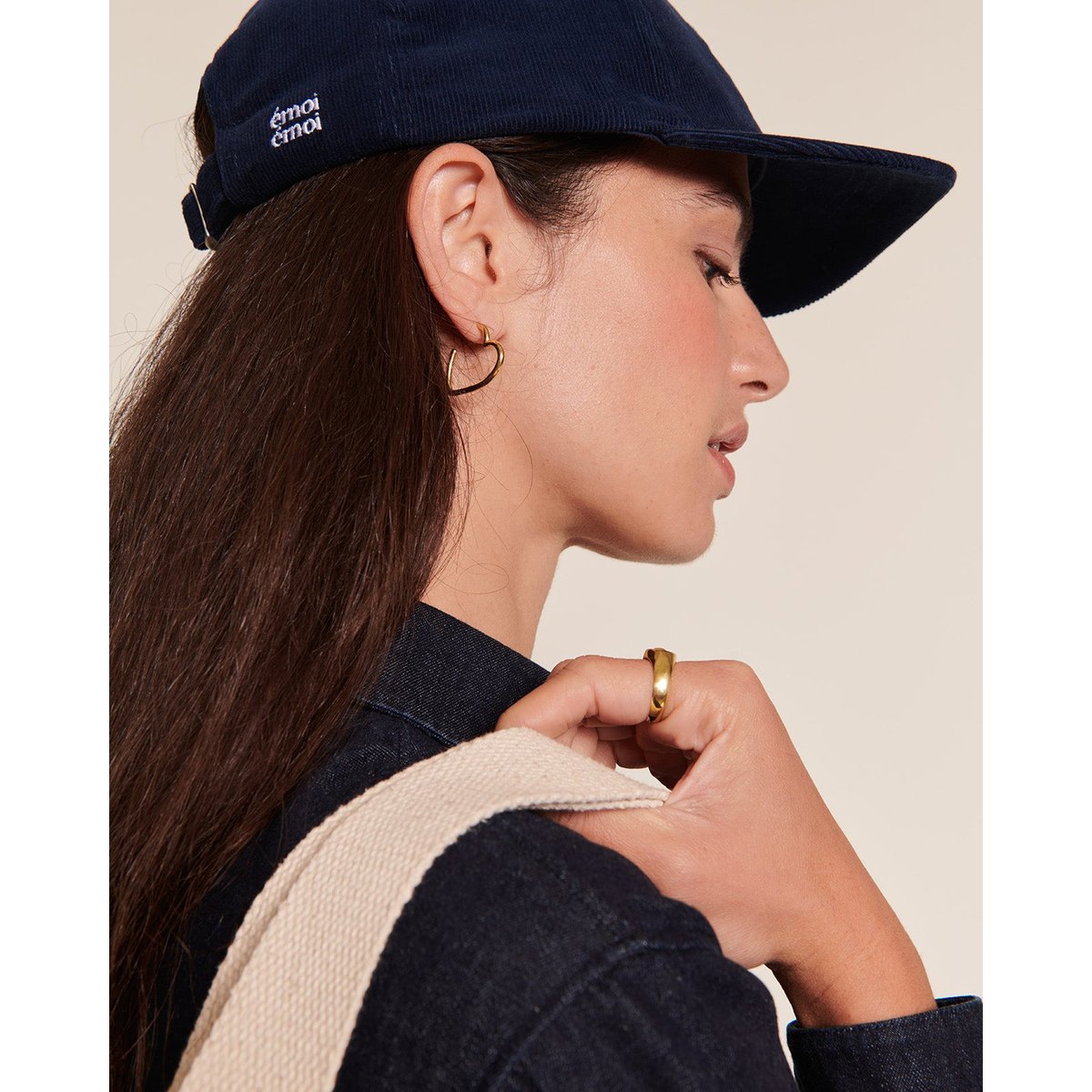Casquette en velours, L'AMOUR EST DÉCLARÉ bleu - bleu - bleu nuit, EMOI EMOI