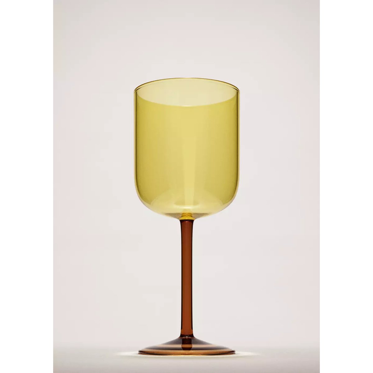 Verre à pied en borosilicate bicolore orange, MANGO HOME