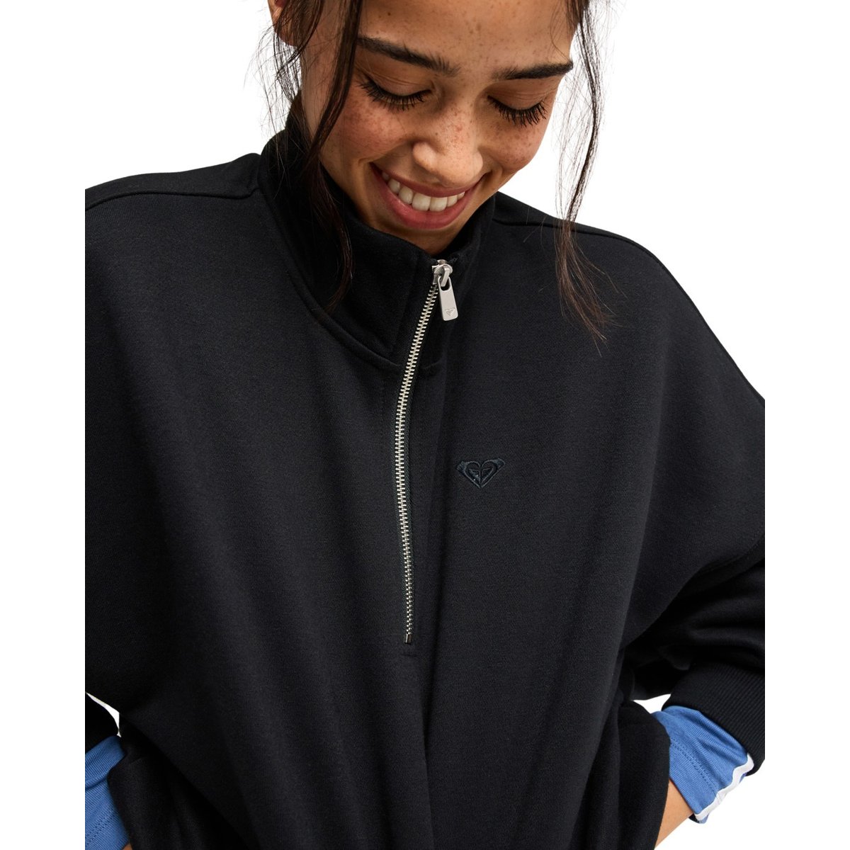 Sweat col montant EVERFREE. noir anthracite, ROXY