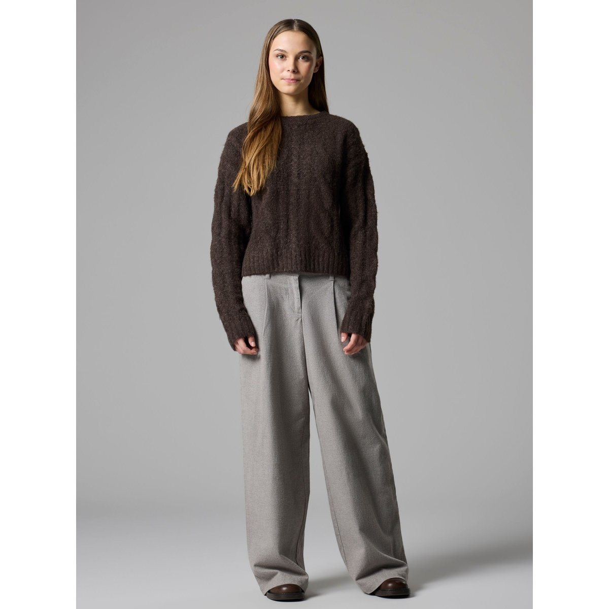 Pull En Maille marron - chocolate brown1, NAME IT