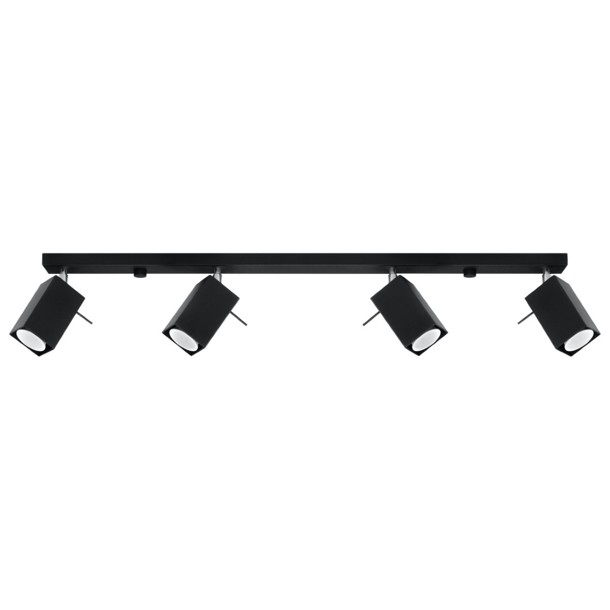 Plafonnier Acier Noir GU10 4 Merida Line noir, EDEN