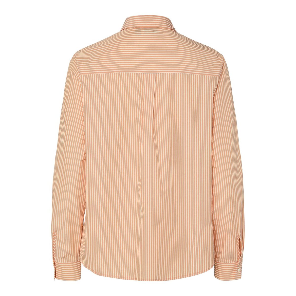 Embroidered Blouse with Fine Stripes coral pink, PIECES
