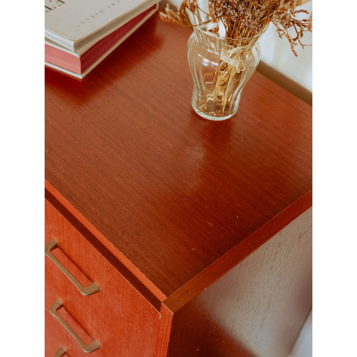 Commode scandinave ambrée Olga N°691 - Bon état marron, DEBONGOUT