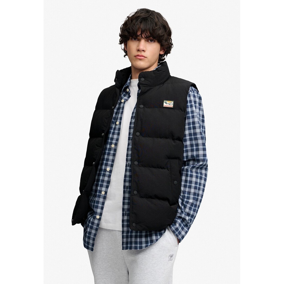 Doudoune sans manches noir, SUPERDRY