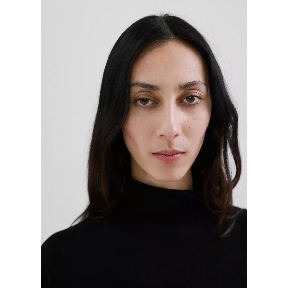 Pull-over maille col montant noir, MANGO