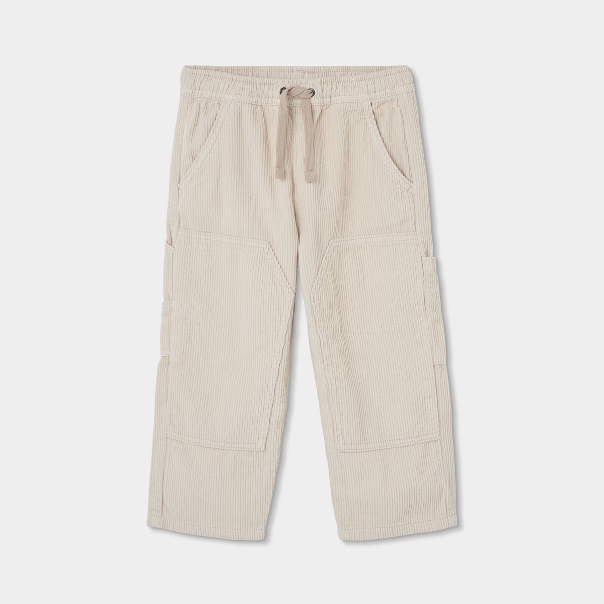 Pantalon velours cotelé garçon avec poches beige, BOBOLI